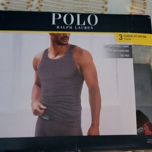 Polo Ralph Lauren Men's Classic Fit Cotton Tanks Shirts 3 Pack New Size Small